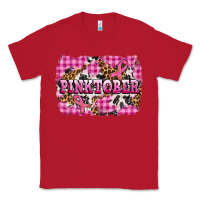 Red pinktober with cancer ribbon Classic Tee - AdoDesignShop