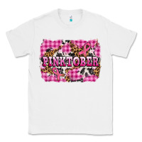 White pinktober with cancer ribbon Classic Tee - AdoDesignShop