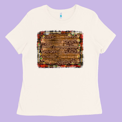 Christmas Background Ladies Tee Designed By Jahusdesignshop