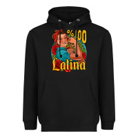Black hundred percent latina strong woman Heavyweight Hoodie - Jasminsmagicworld