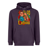 Plum hundred percent latina strong woman Heavyweight Hoodie - Jasminsmagicworld