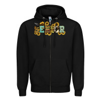 Black senior 2023 sunflower Zipper Hoodie - NancyCooperArtShop