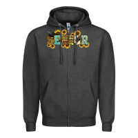 Charcoal Heather senior 2023 sunflower Zipper Hoodie - NancyCooperArtShop