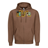 Chestnut senior 2023 sunflower Zipper Hoodie - NancyCooperArtShop