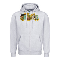 Heather Grey senior 2023 sunflower Zipper Hoodie - NancyCooperArtShop