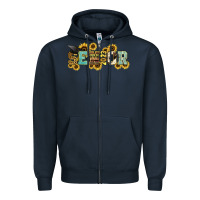 Navy senior 2023 sunflower Zipper Hoodie - NancyCooperArtShop
