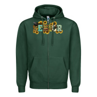 Sports Green senior 2023 sunflower Zipper Hoodie - NancyCooperArtShop