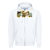 White senior 2023 sunflower Zipper Hoodie - NancyCooperArtShop