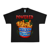 Black powered by chicken nuggets Urban Heavy Tee - AdoDesignShop