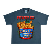 Midnight Navy powered by chicken nuggets Urban Heavy Tee - AdoDesignShop