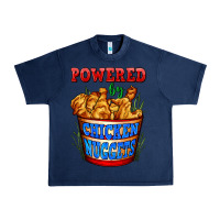Navy powered by chicken nuggets Urban Heavy Tee - AdoDesignShop