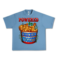 Pebble Blue powered by chicken nuggets Urban Heavy Tee - AdoDesignShop