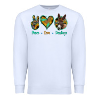 White Peace Love Donkeys Premium Sweatshirt - Bettercallsaul