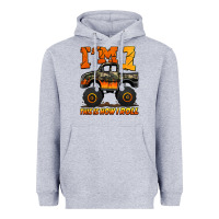 Heather Grey i'm one this is how i roll monster truck birthday Heavyweight Hoodie - Jasminsmagicworld