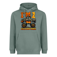 Sage i'm one this is how i roll monster truck birthday Heavyweight Hoodie - Jasminsmagicworld