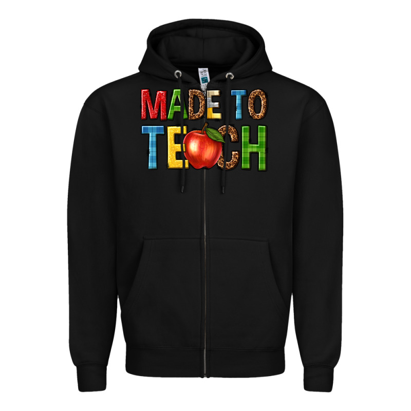 Made To Teach Zipper Hoodie by NancyCooperArtShop | Teevron