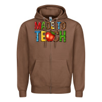 Chestnut made to teach Zipper Hoodie - NancyCooperArtShop