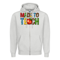 Dove Grey made to teach Zipper Hoodie - NancyCooperArtShop