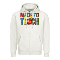 Oatmeal Heather made to teach Zipper Hoodie - NancyCooperArtShop