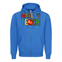 True Royal made to teach Zipper Hoodie - NancyCooperArtShop