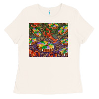 Bone Mardi gras king cake and crawfish Ladies Tee - RanaPortraitStore