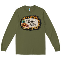 Army Green Blessed Sister Long Sleeve Tee - Jasminsmagicworld