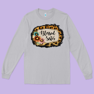 Blessed Sister Long Sleeve Tee Designed By Jasminsmagicworld