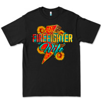 Black firefighter wife with lightning bolt Premium Tee - Zillion Design Studio