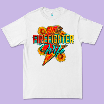 Firefighter Wife With Lightning Bolt Premium Tee Designed By Zillion Design Studio