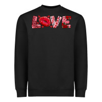 Black love with kiss Heavyweight Sweatshirt - AdoDesignShop