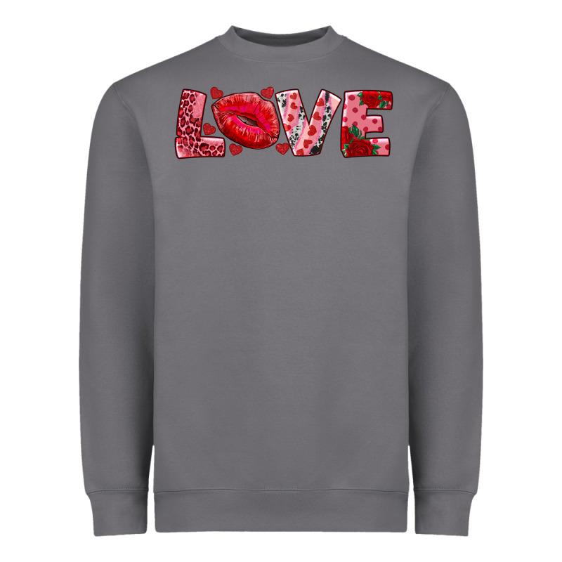 Love With Kiss Heavyweight Sweatshirt by AdoDesignShop | Teevron