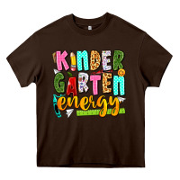 Chocolate Brown kindergarten energy Heavy Core Tee - texasbilliewilder