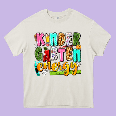 Kindergarten Energy Heavy Core Tee Designed By Texasbilliewilder
