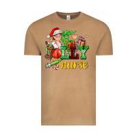 Jolly Nurse With Christmas Element Vintage Tee | Teevron