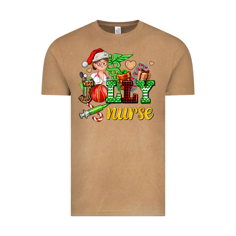 Jolly Nurse With Christmas Element Vintage Tee by AdoDesignShop | Teevron