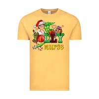 Vintage Mustard jolly nurse with Christmas element Vintage Tee - AdoDesignShop