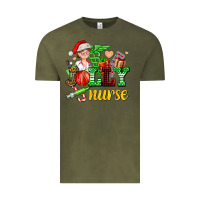 Vintage Olive jolly nurse with Christmas element Vintage Tee - AdoDesignShop
