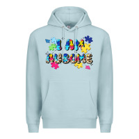 Blue Mist i am ausome Premium Hoodie - JahusDesignShop