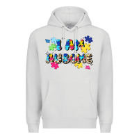 Dove Grey i am ausome Premium Hoodie - JahusDesignShop