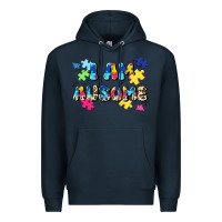 Navy i am ausome Premium Hoodie - JahusDesignShop