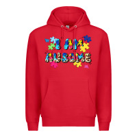 Red i am ausome Premium Hoodie - JahusDesignShop