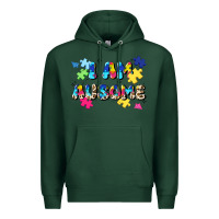 Sports Green i am ausome Premium Hoodie - JahusDesignShop