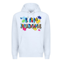 White i am ausome Premium Hoodie - JahusDesignShop