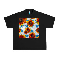 Patriotic Sunflowers And Stars Urban Heavy Tee | Teevron