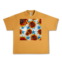 Peanut Butter patriotic sunflowers and stars Urban Heavy Tee - BundleAndBundleShop