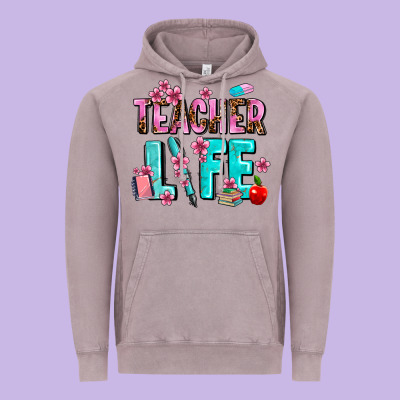 Teacher Life Vintage Hoodie Designed By Adodesignshop