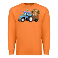 Carrot easter tracktor bunny carrot flowers  egg Premium Sweatshirt - RanaPortraitStore