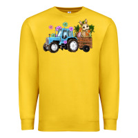 Lemon easter tracktor bunny carrot flowers  egg Premium Sweatshirt - RanaPortraitStore