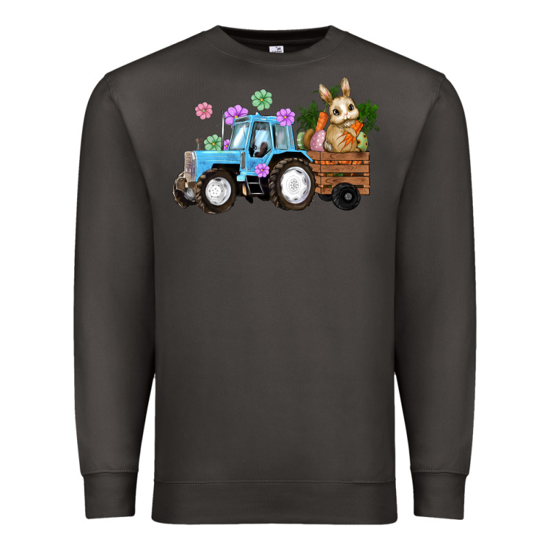 Easter Tracktor Bunny Carrot Flowers  Egg Premium Sweatshirt by RanaPortraitStore | Teevron