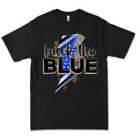 Black back the blue with lightning bolt Premium Tee - Zillion Design Studio